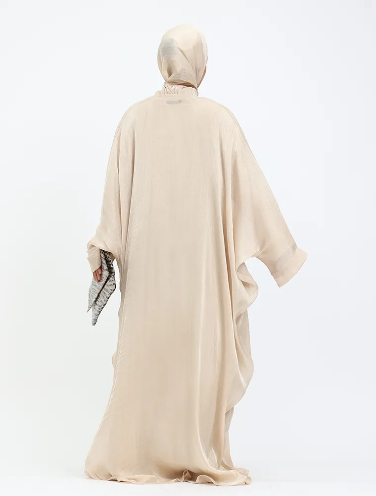 Beige Organza Kimono Set